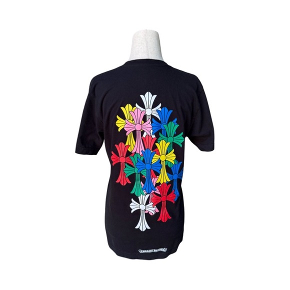 Chrome Hearts Black Cemetery Cross Multicolor Tee Size Small - Picture 1 of 10